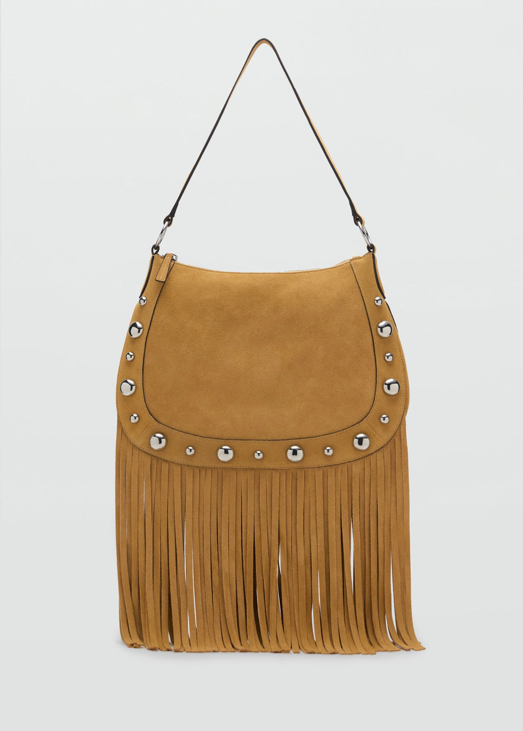 Sac En Daim Avec Franges Et Détails Cloutés