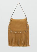 Sac En Daim Avec Franges Et Détails Cloutés