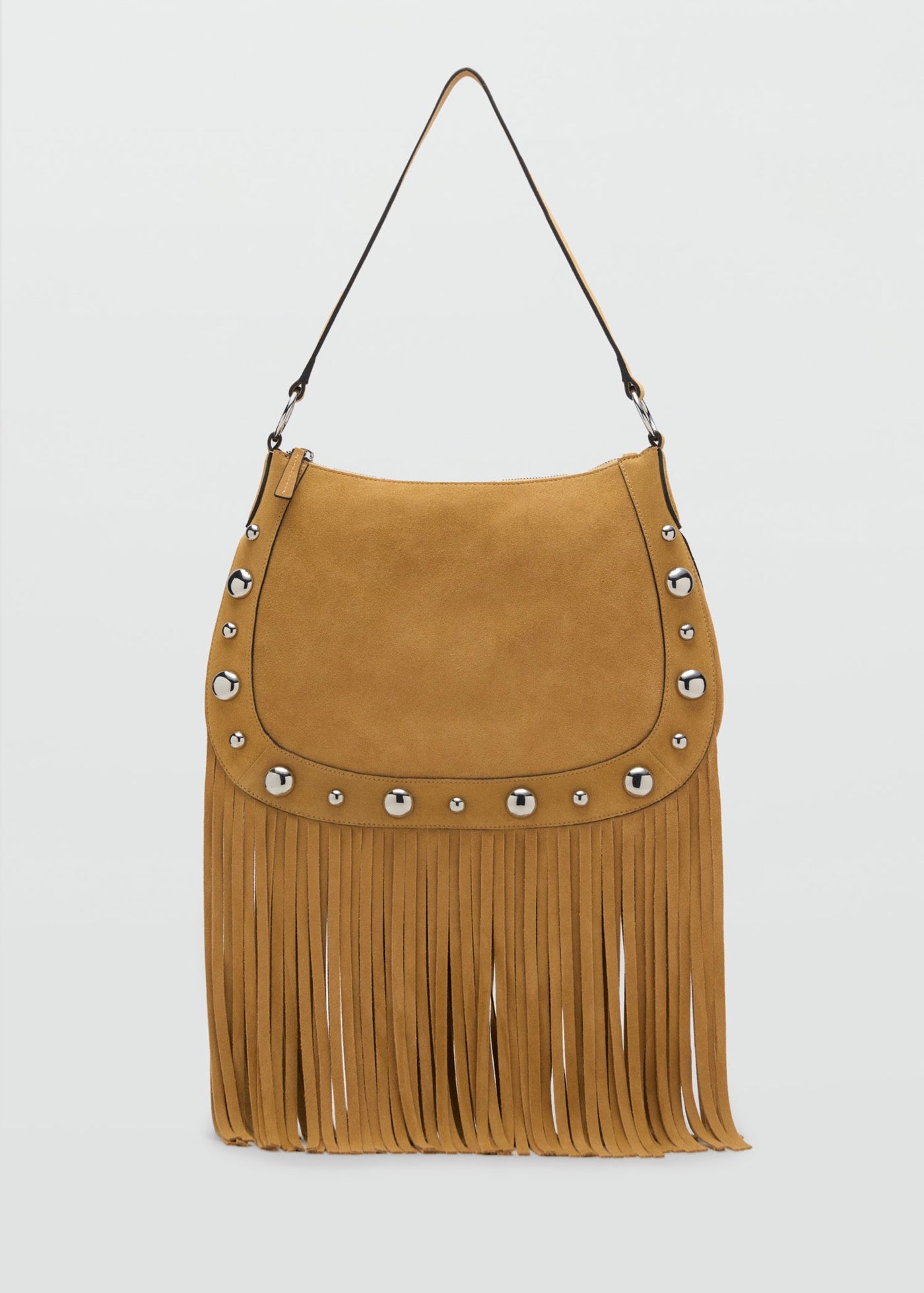 Sac En Daim Avec Franges Et Détails Cloutés