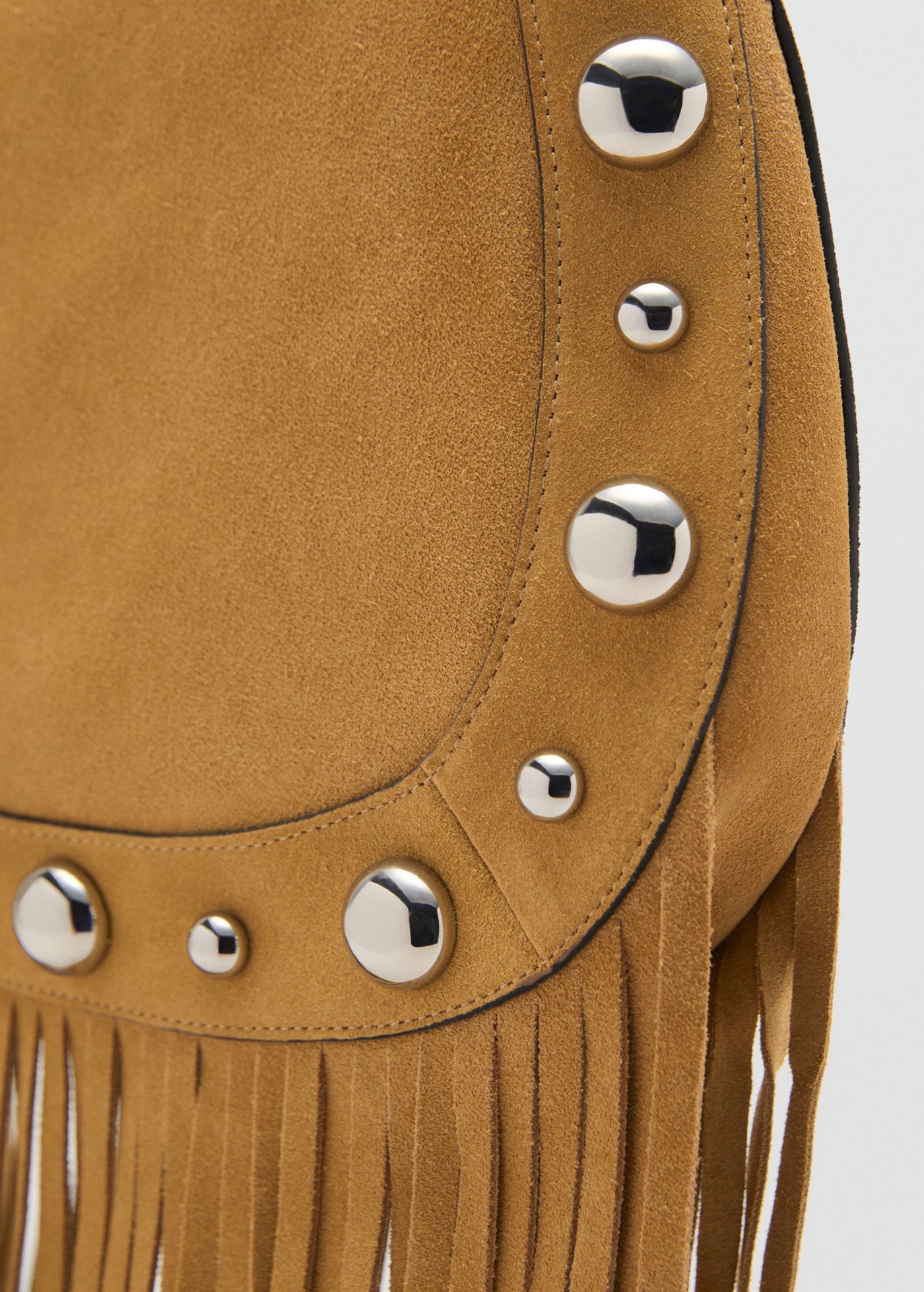 Sac En Daim Avec Franges Et Détails Cloutés