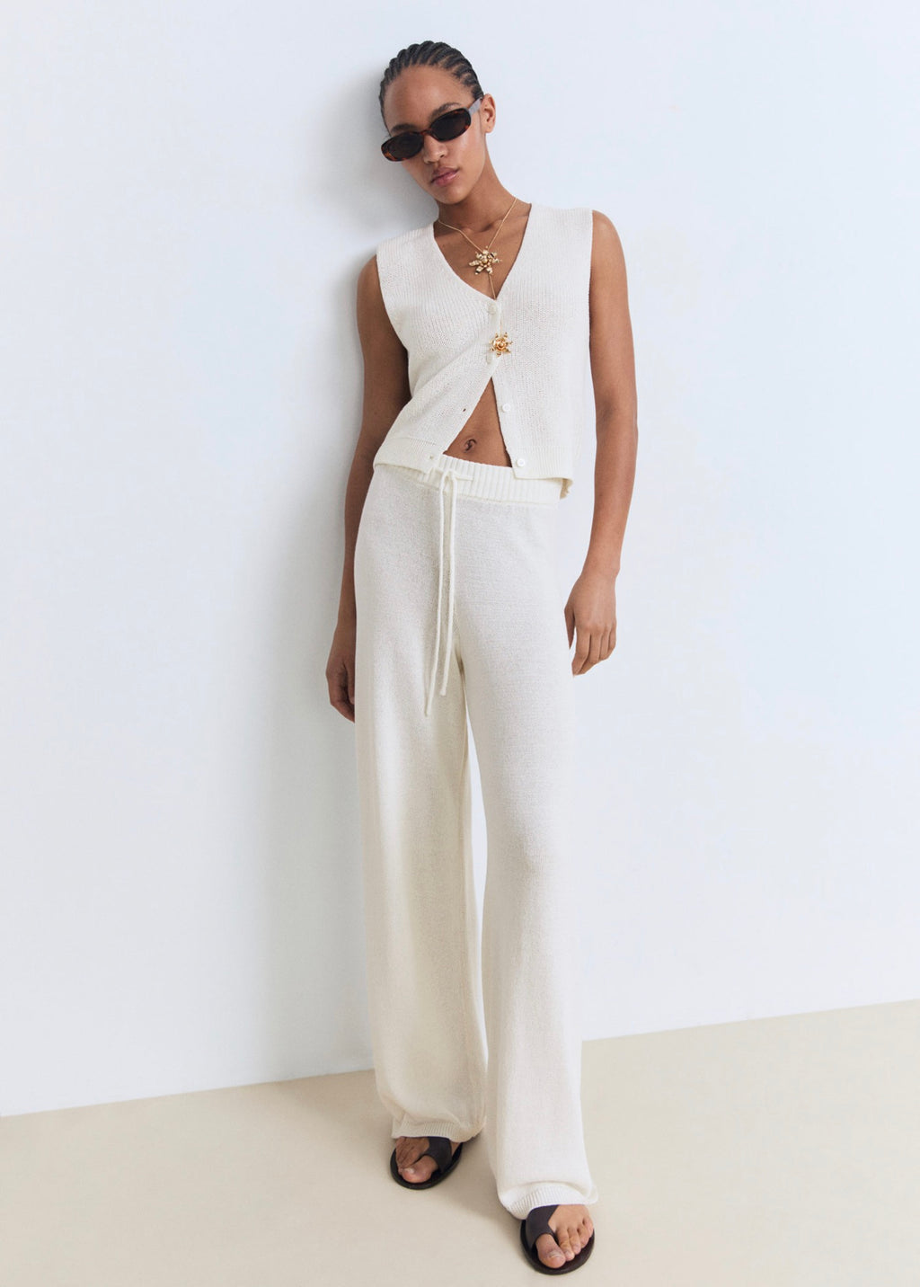 Pantalon Maille Ajourée