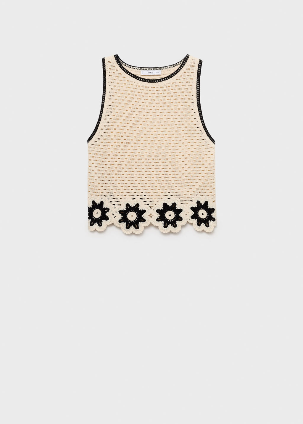 Top En Crochet Finitions À Fleurs