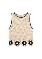 Top En Crochet Finitions À Fleurs