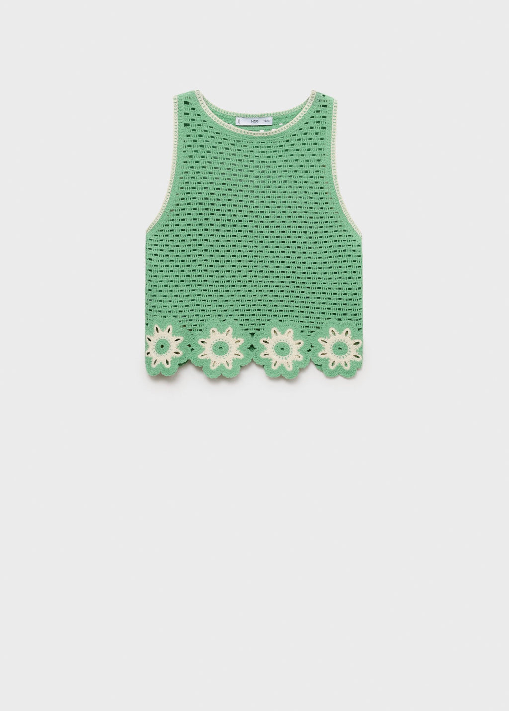 Top En Crochet Finitions À Fleurs