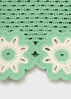 Top En Crochet Finitions À Fleurs