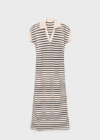 Robe Longue Maille Rayures