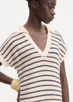 Robe Longue Maille Rayures