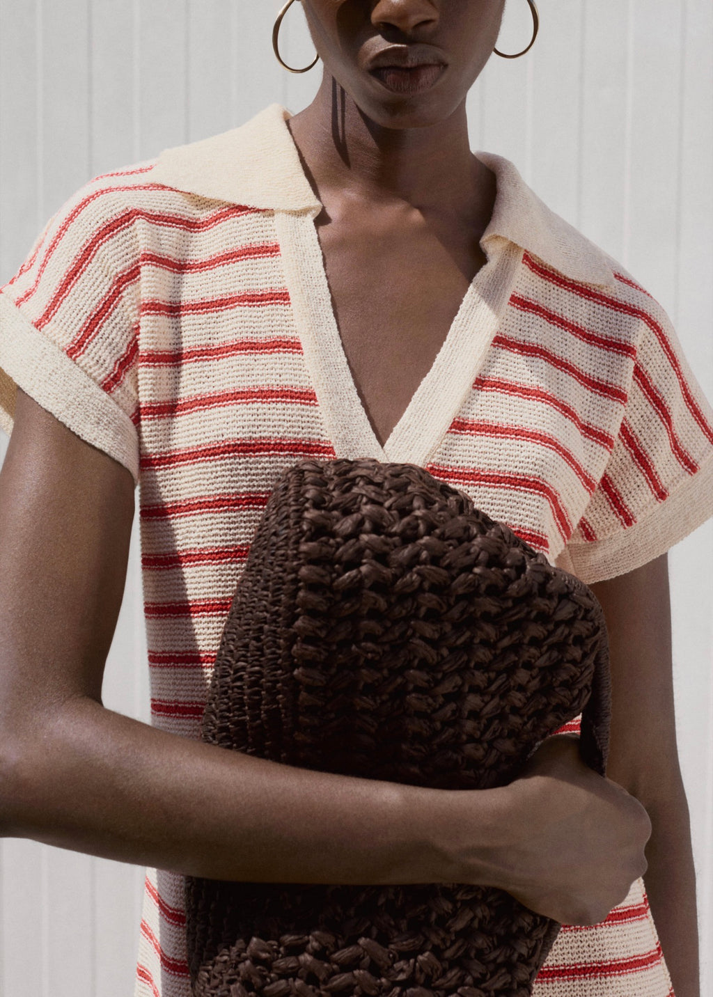 Robe Longue Maille Rayures