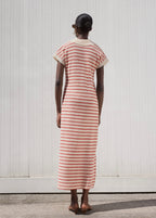 Robe Longue Maille Rayures