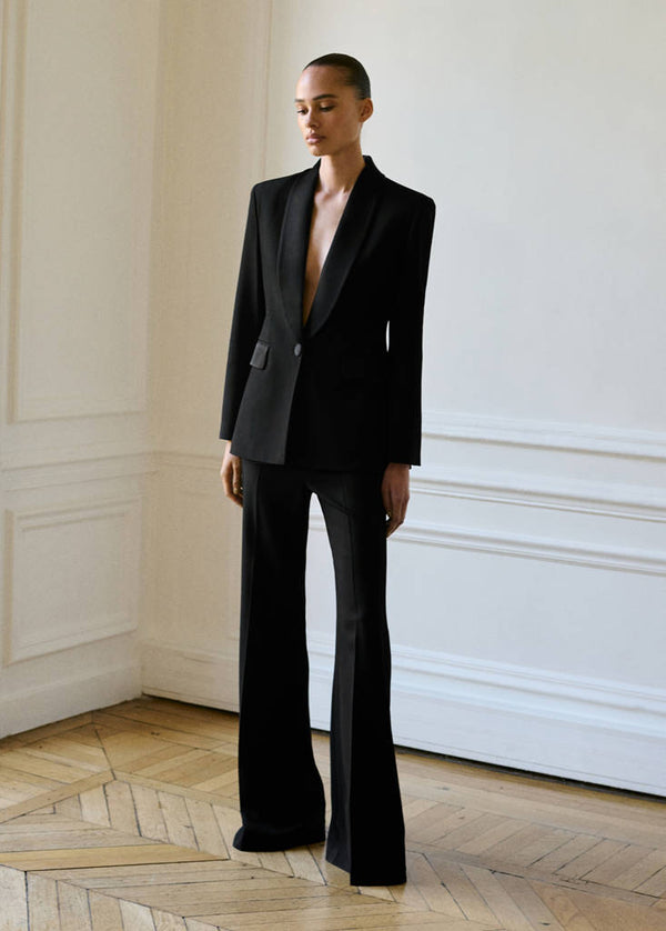Blazer Costume Détails Satinés