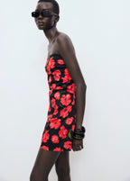 Robe Bustier Fleurs