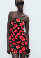 Robe Bustier Fleurs