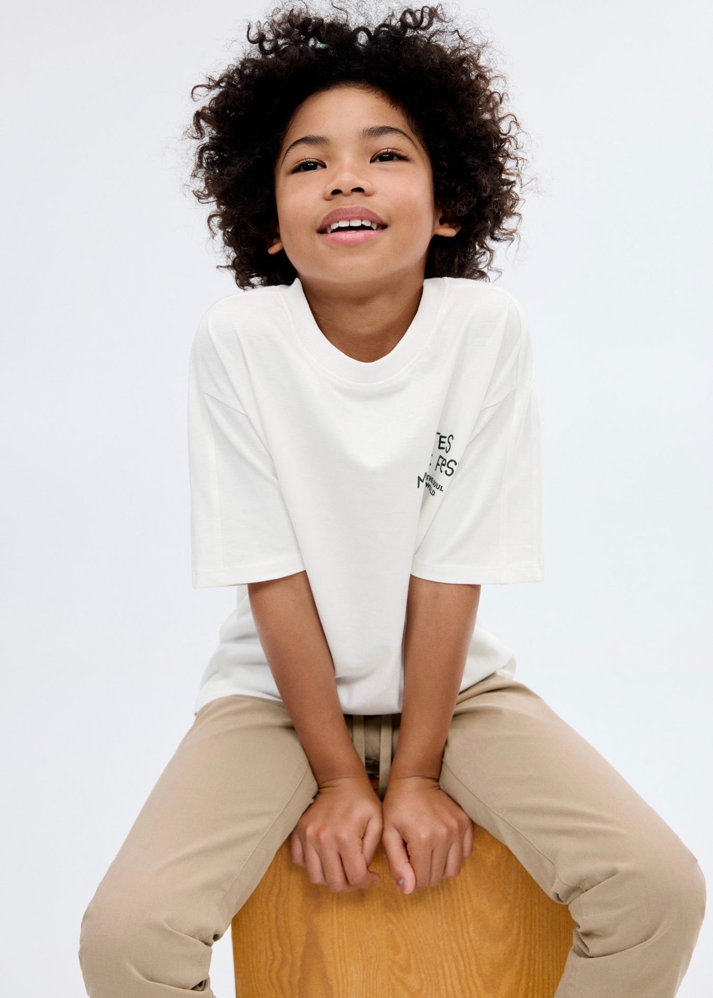 Camiseta Notes Blanco Roto - Niño