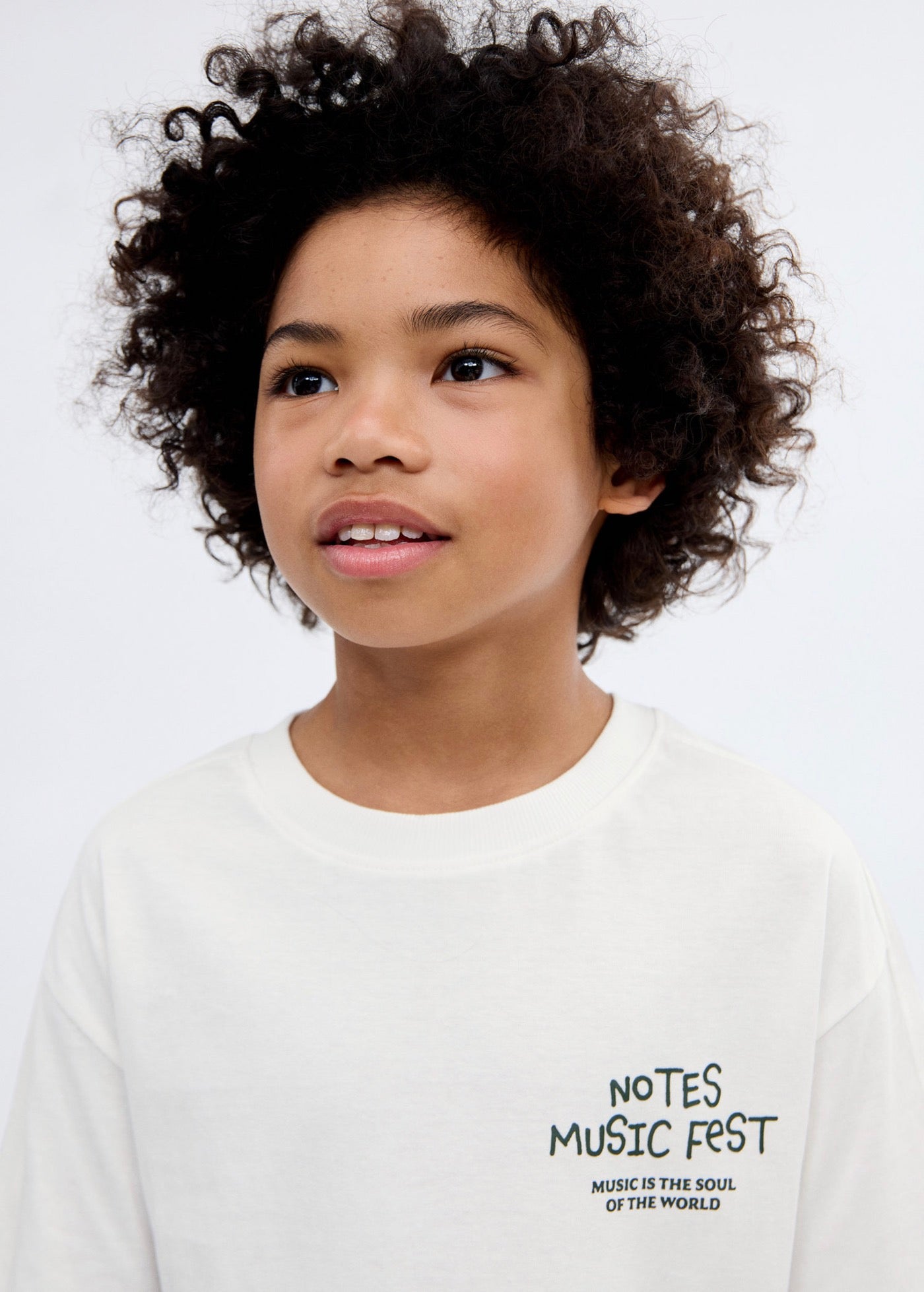 Camiseta Notes Blanco Roto - Niño