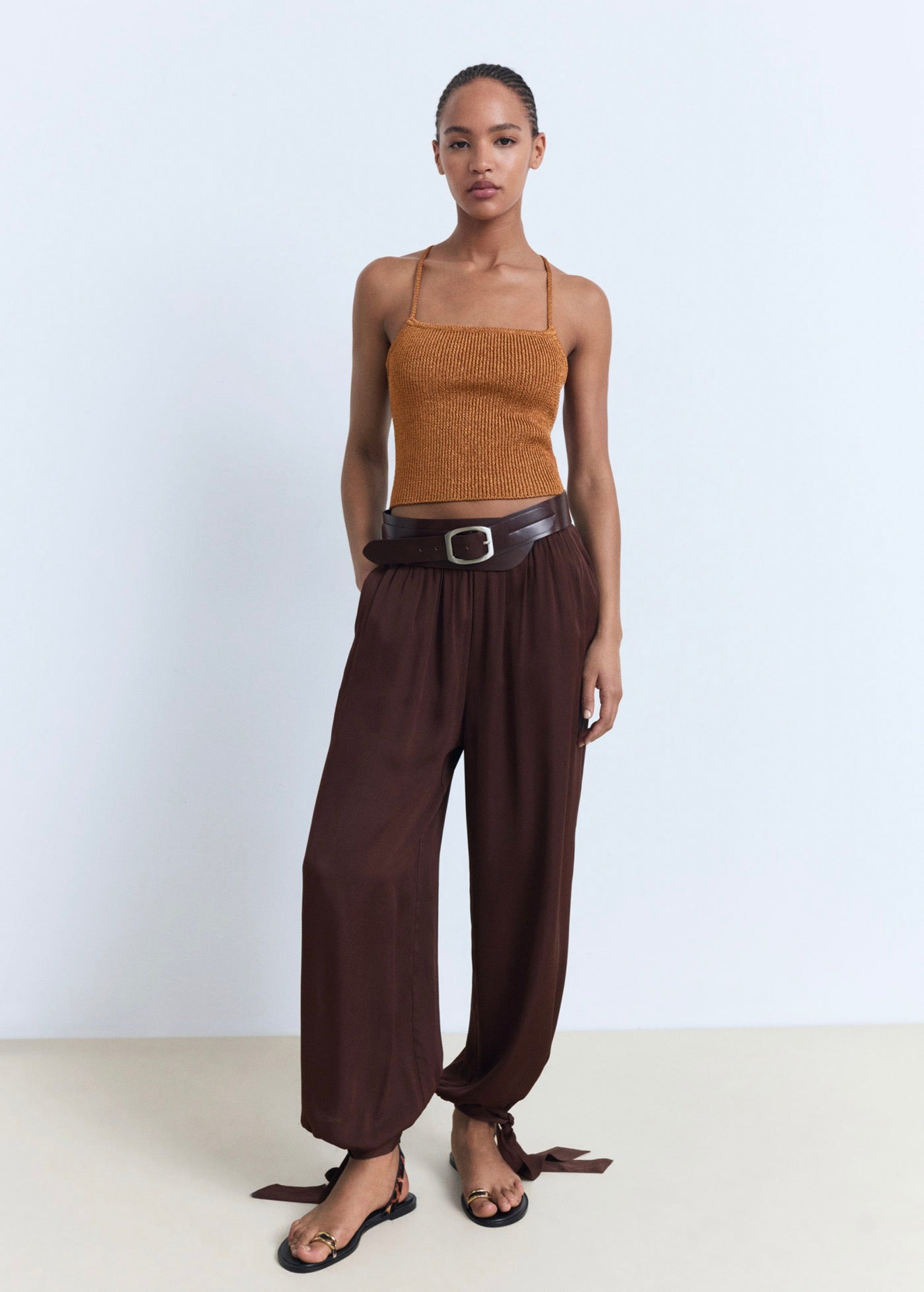 Top Maille Lurex Dos Croisé