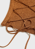 Top Maille Lurex Dos Croisé