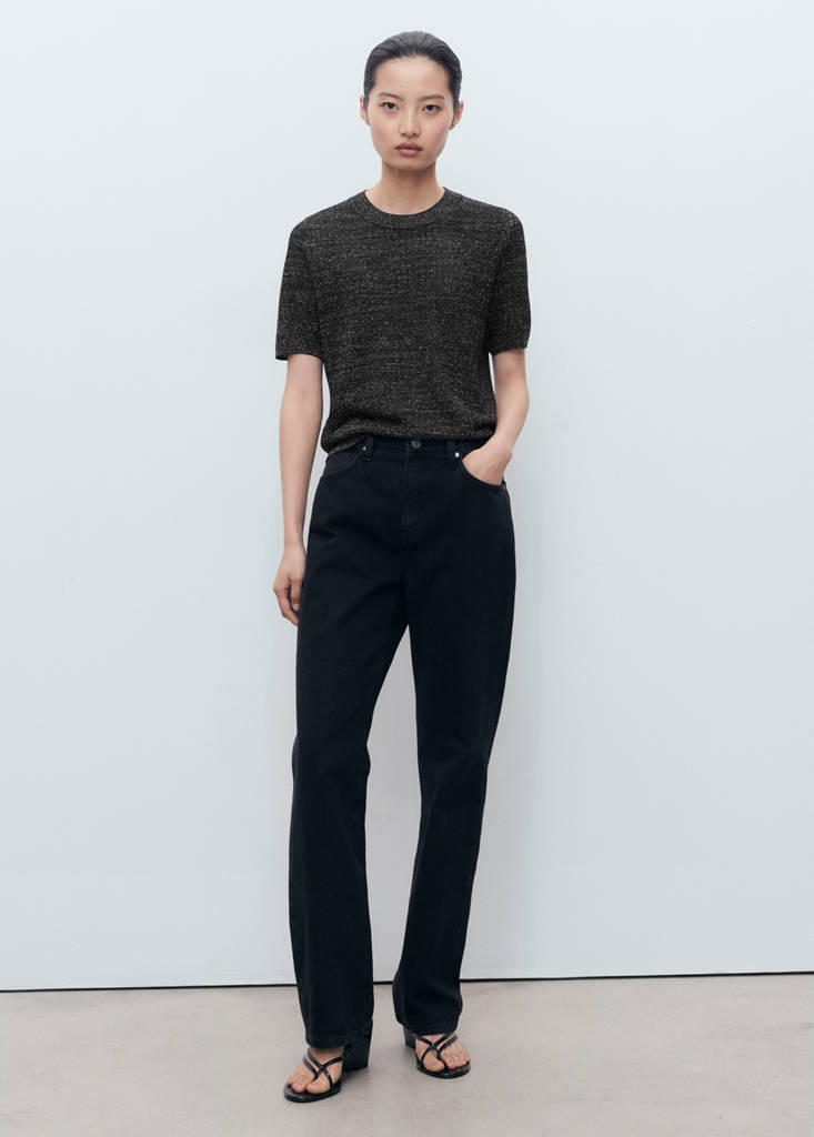 Pull-Over Lurex Manches Courtes