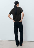 Pull-Over Lurex Manches Courtes
