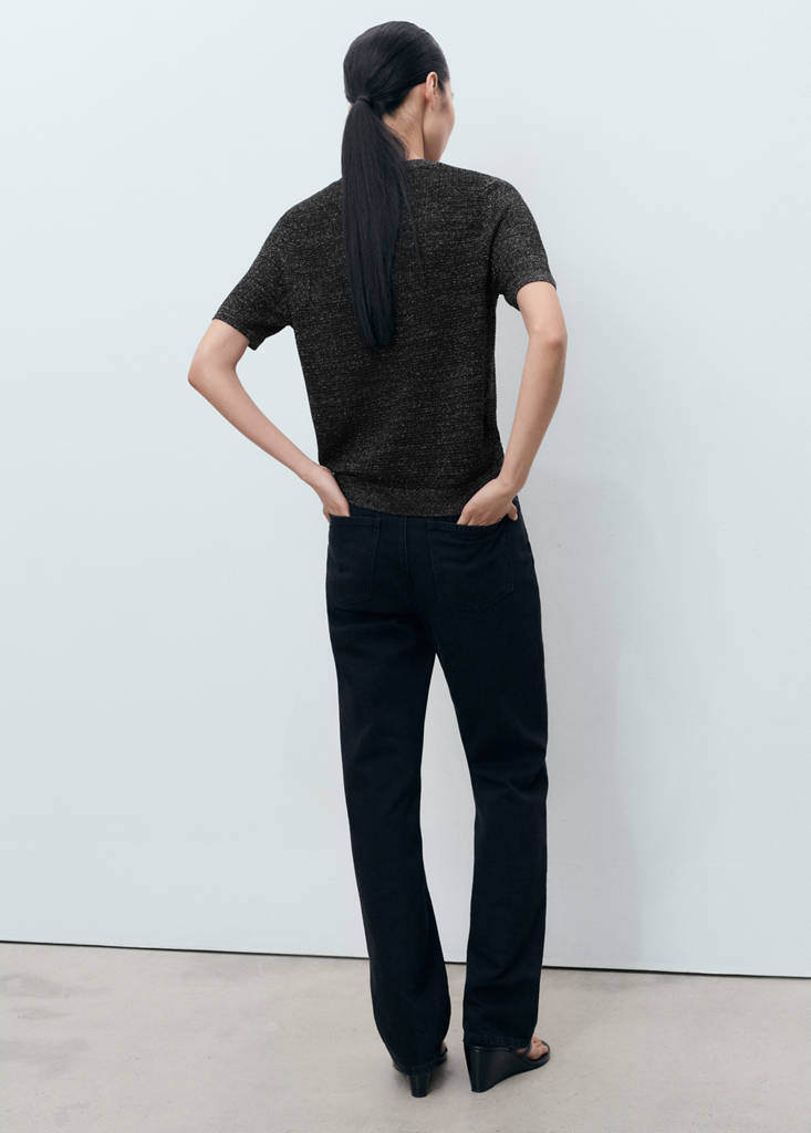 Pull-Over Lurex Manches Courtes