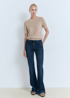Pull-Over Lurex Manches Courtes