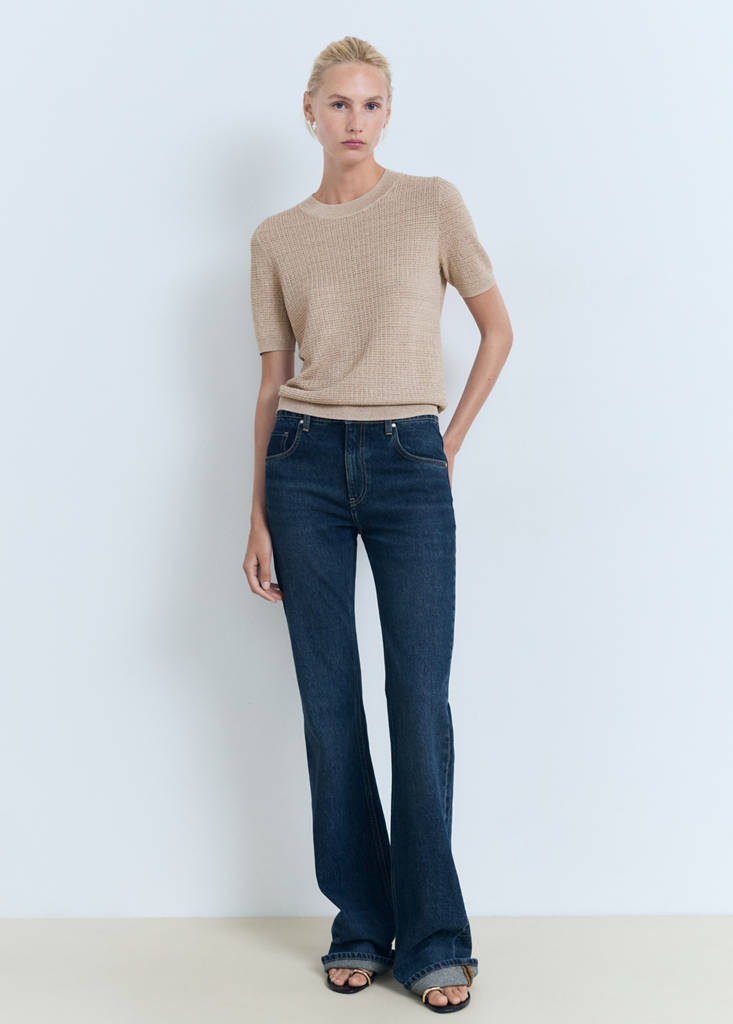 Pull-Over Lurex Manches Courtes