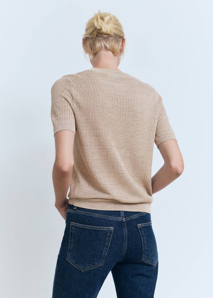Pull-Over Lurex Manches Courtes