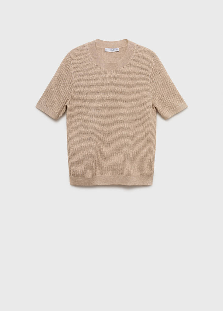 Pull-Over Lurex Manches Courtes