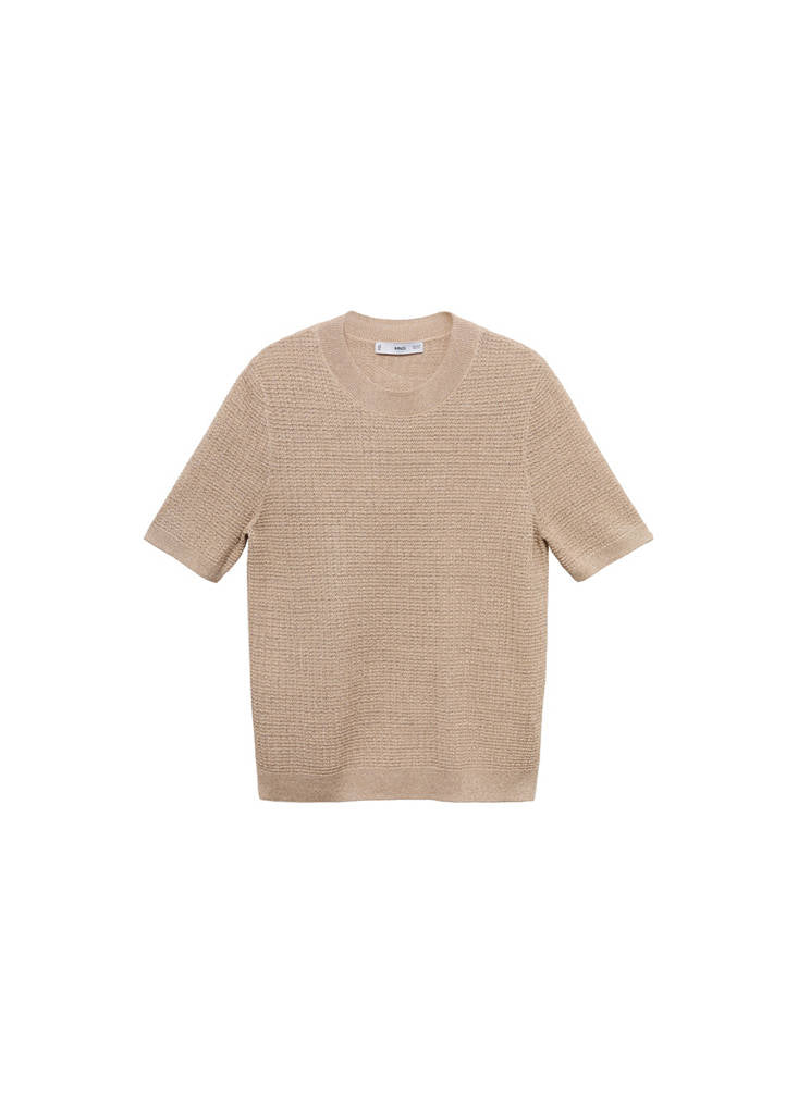 Pull-Over Lurex Manches Courtes