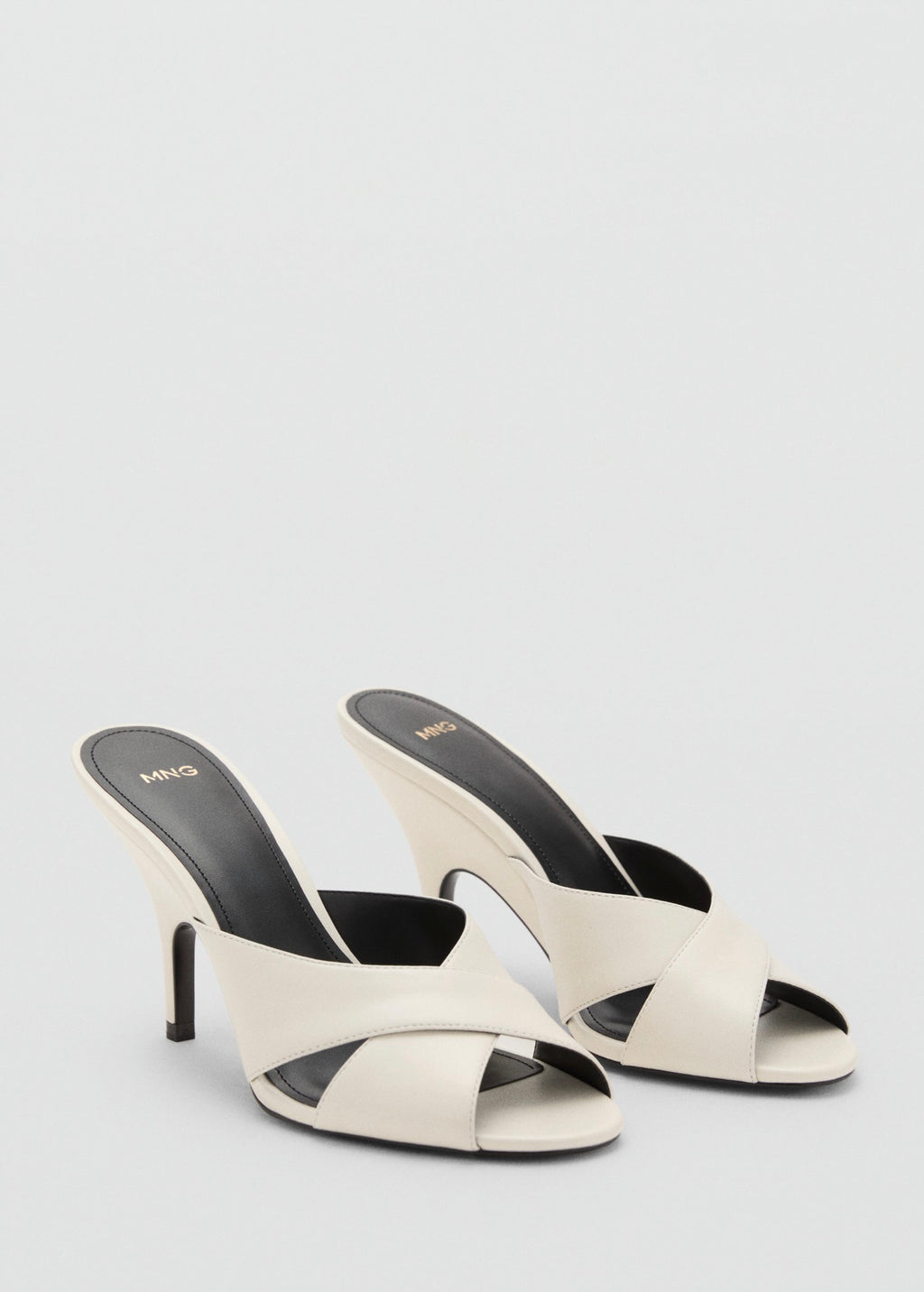 Sandales Cuir À Talon Et Lanières Croisées