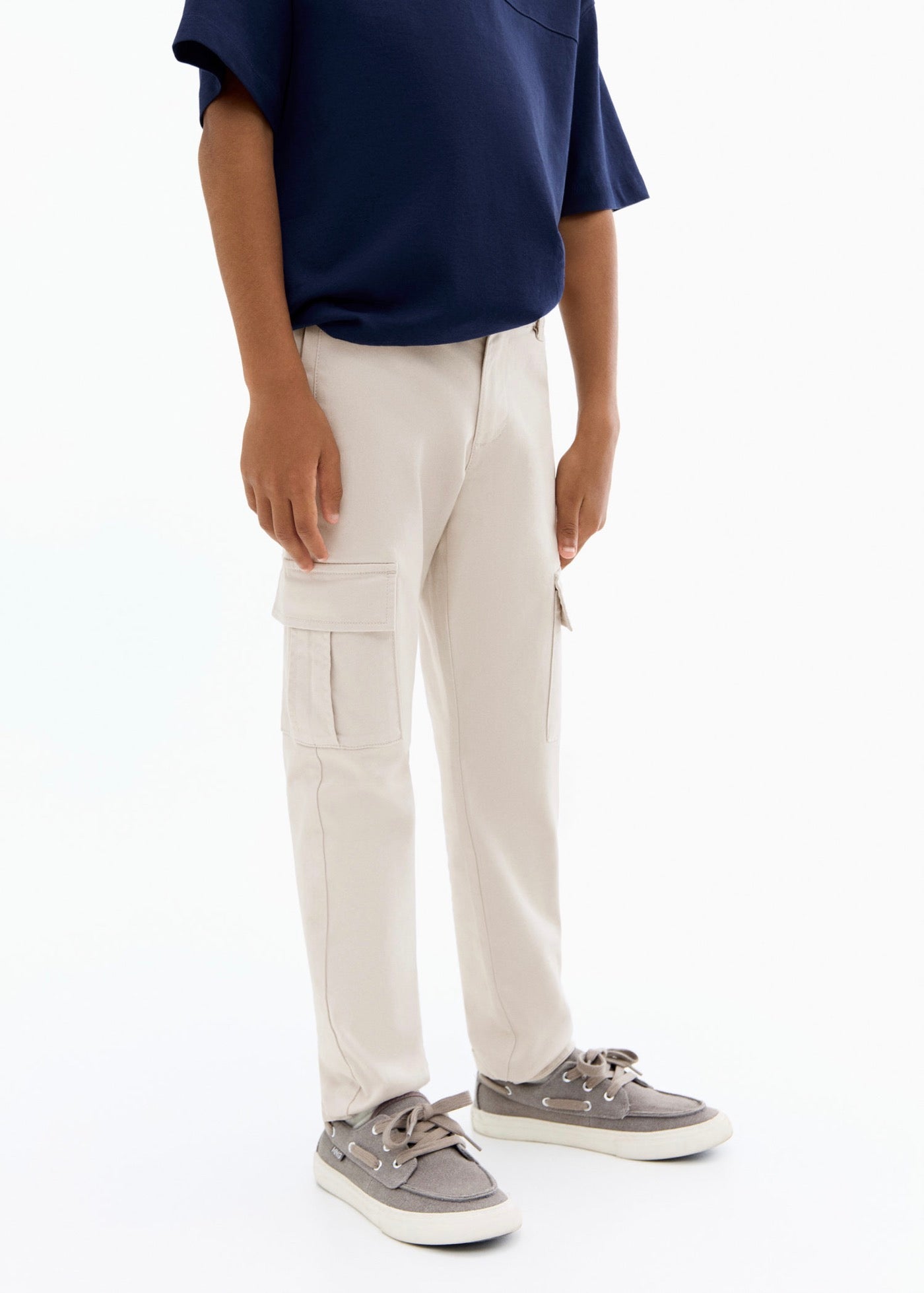 Pantalon Cargo Gris Glacier - Garçon