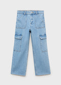 Jean Pocket Bleu Moyen - Fille