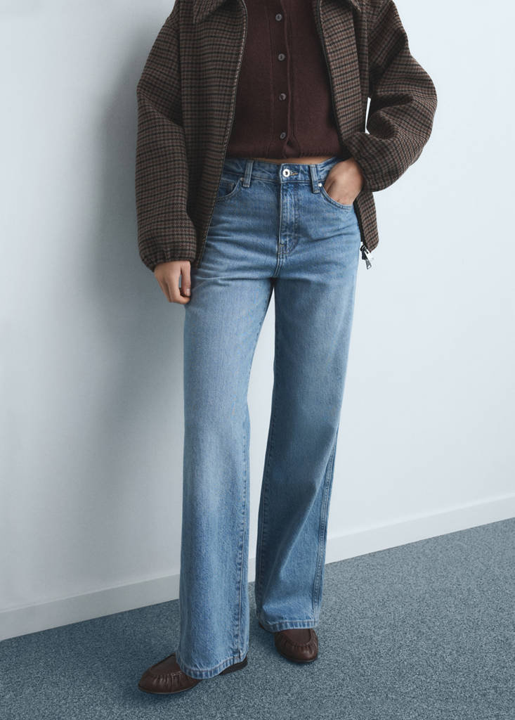 Jeans dritti a vita alta