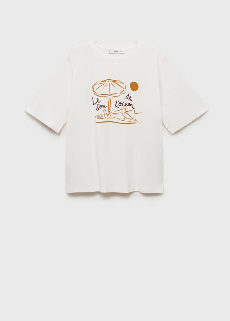 T-Shirt Imprimé Manches Courtes