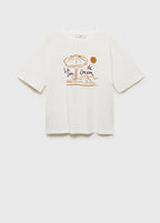 T-Shirt Imprimé Manches Courtes