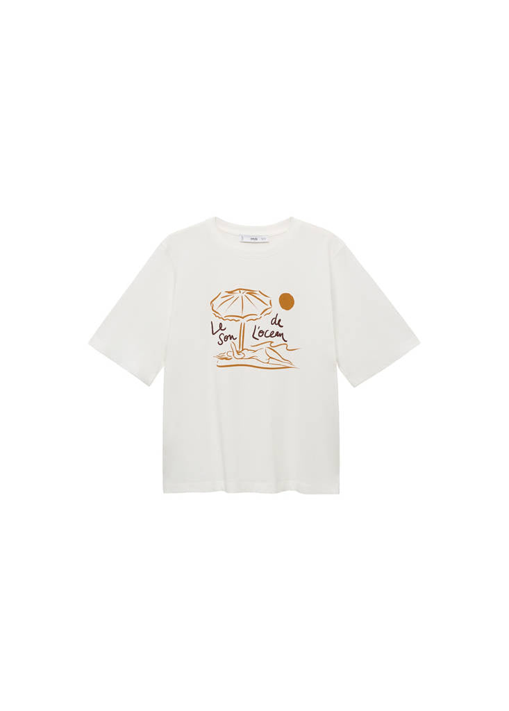 T-Shirt Imprimé Manches Courtes