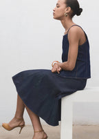 Jupe Plissée Denim