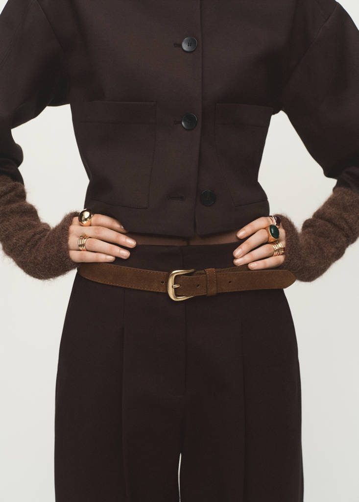 Veste Crop Poches