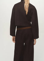 Veste Crop Poches