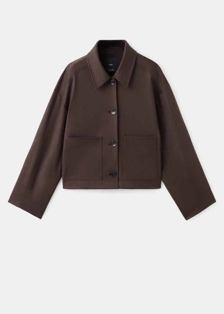 Veste Crop Poches