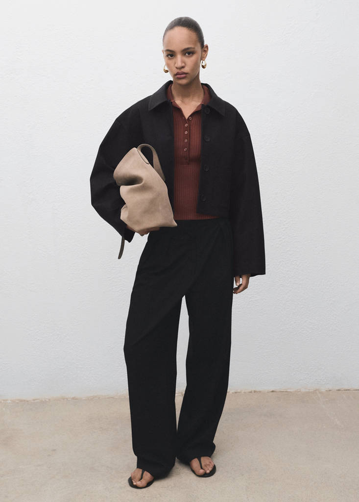 Veste Crop Poches