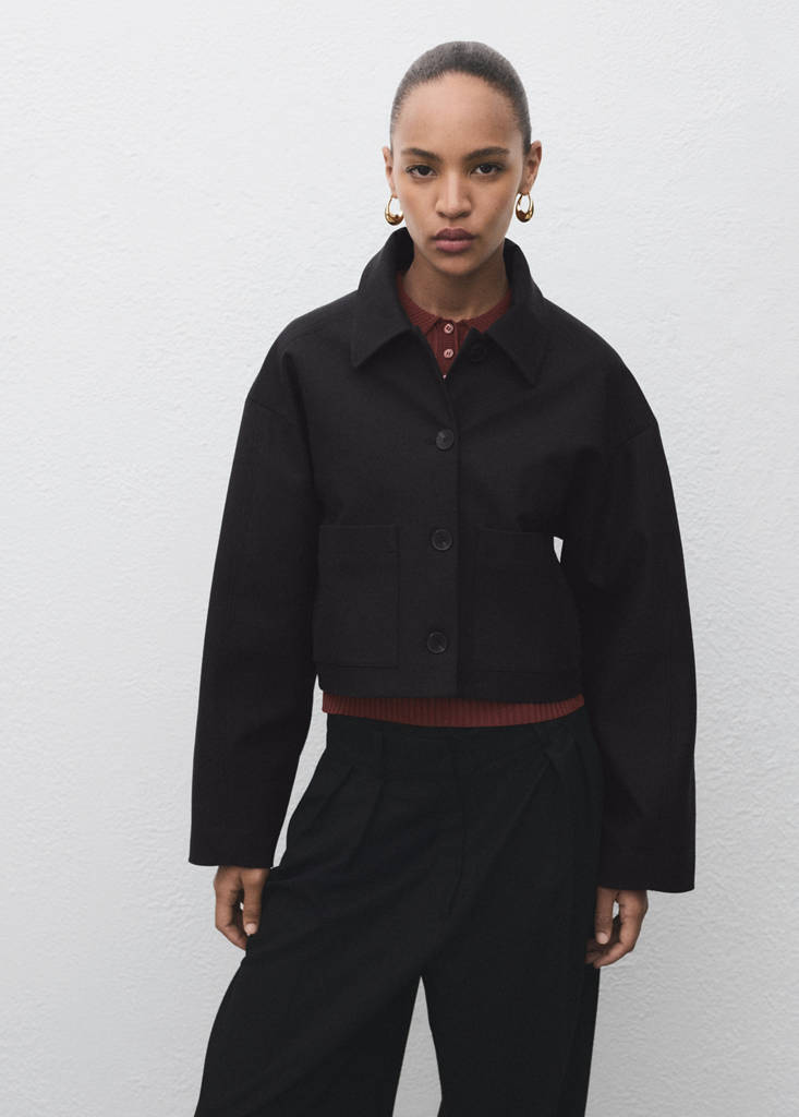 Veste Crop Poches