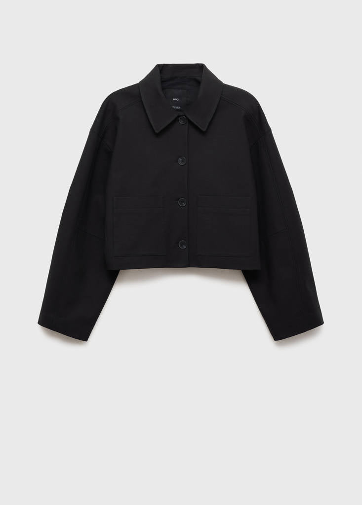 Veste Crop Poches