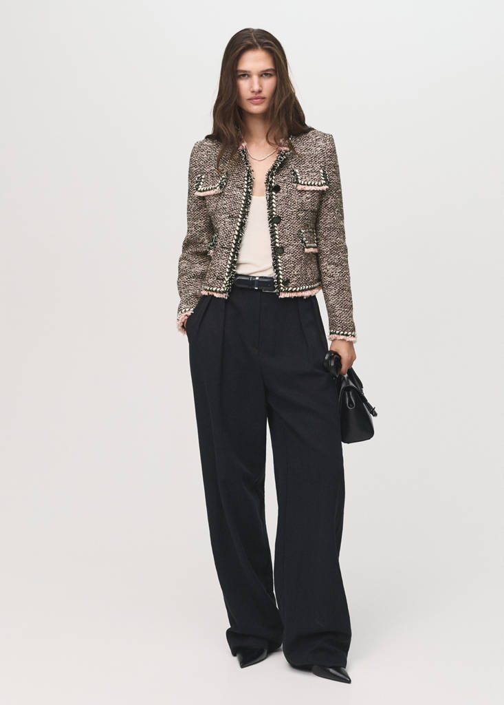 Veste En Tweed À Poches