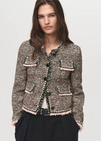 Veste En Tweed À Poches
