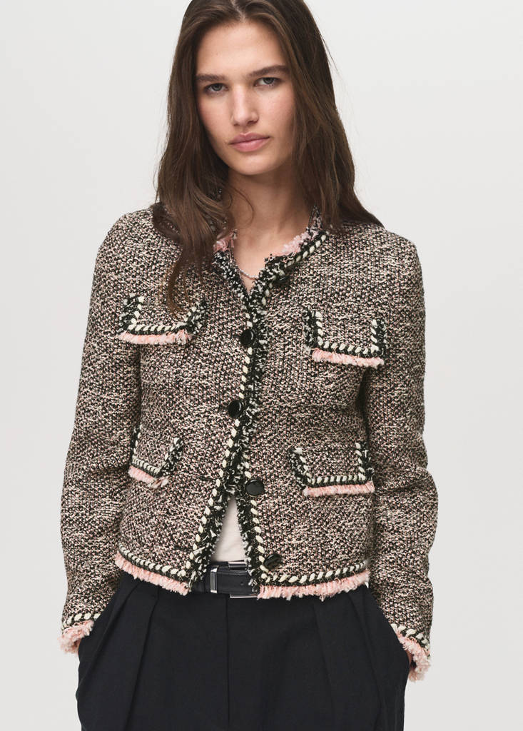 Veste En Tweed À Poches