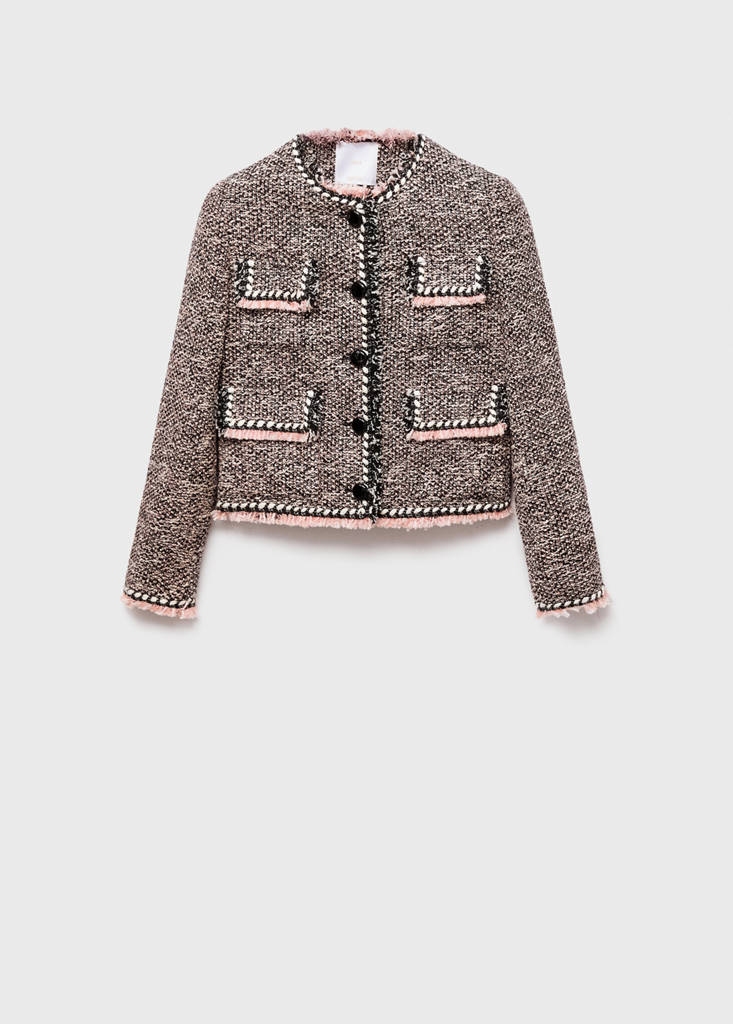 Veste En Tweed À Poches