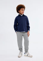 Pantalón Pique Gris Medio Jaspeado - Niño
