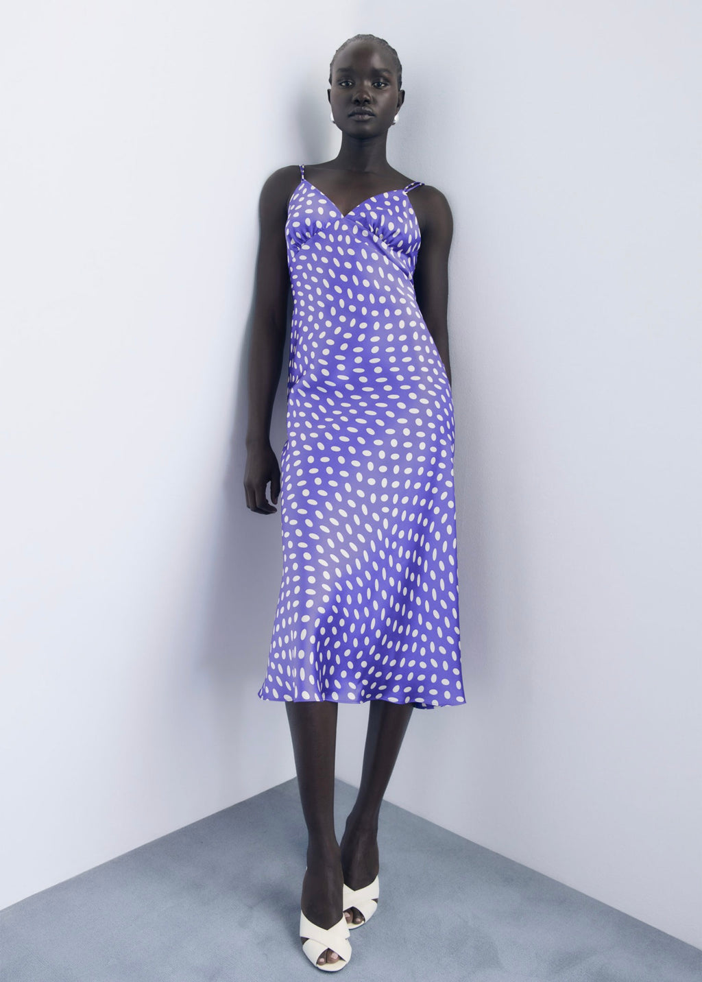 Robe Satinée Pois