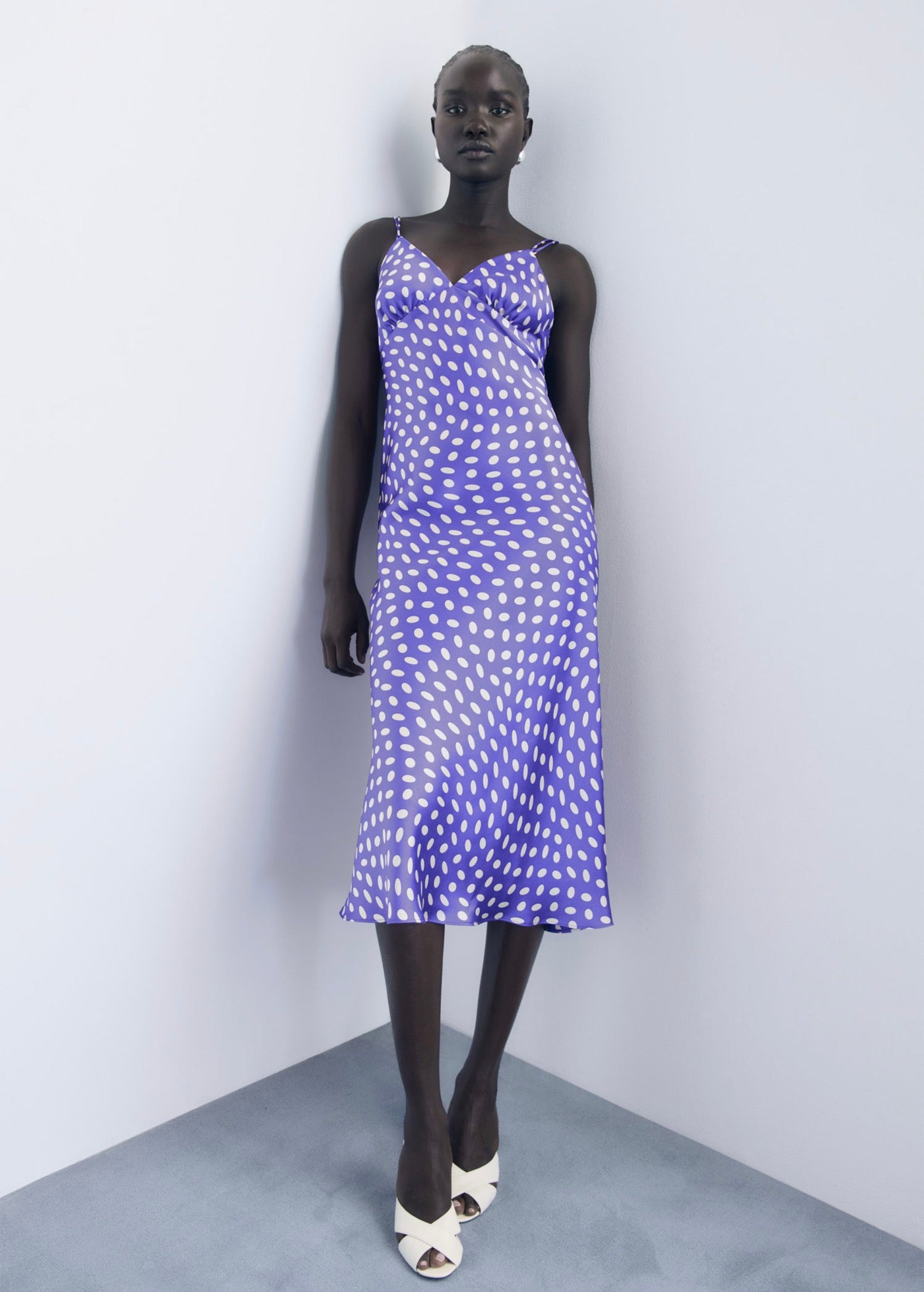 Robe Satinée Pois