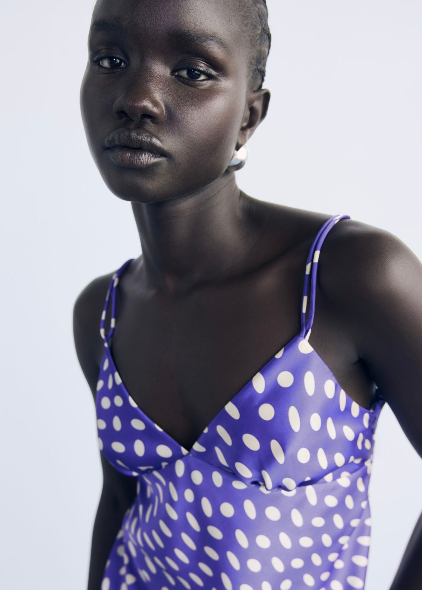 Robe Satinée Pois